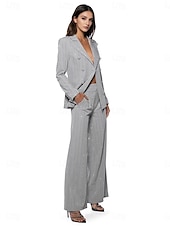 preiswerte Hosenanzüge für Mama-Hosenanzug Mutter der Braut Kleid Elegantes Hemdkragen Knöchellänge Polyester Langarm mit Knöpfen