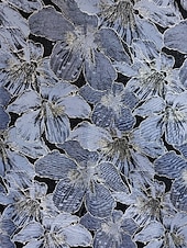 abordables Longueur du plancher-Robe Mère de la Mariée A-Line en brocart jacquard bleu Élégante Vintage Col chemise Longueur de sol Tissu extensible Manches longues avec nœud(s) Bloc de couleur