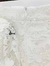 baratos Terninhos de calça da mamãe-Conjunto de Calças Vestido da Mãe da Noiva Vestido Elegante Colarinho de Camisa Comprimento do Tornozelo Renda Mangas Longas com Cor Sólida
