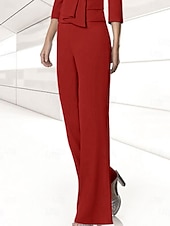cheap Mom&#039;s Pant Suits-Pantsuit Mother of the Bride Wedding Guest Elegant Stretch Chiffon Floor Length Free Custom Size 2025
