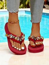 tanie Sandały damskie-damskie czarne sandały z kryształkami i kolorowymi kryształkami – efektowne klapki plażowe na imprezy przy basenie, wakacje i letnie stylizacje