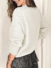 abordables Hauts en dentelle-Femmes Haut d&#039;épissage en dentelle Couleur Unie Élégant Occasionnel manche longue Col en V Hauts Réguliers Quotidien Dentelle Patchwork Noir Blanche Rose Claire Vin Gris Été Printemps