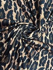 billiga Grafiska kjolar-Dam Kjol A-linje Mode Ledigt Maxi Hög midja Kjolar Leopard Mönster Microelastisk Gata Dagligen Leopard Sommar Polyester