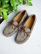 abordables Chaussures sans lacet et mocassins femme-Mocassins pour femmes avec nœud – Flats confortables à enfiler pour la conduite décontractée les balades au jardin les festivals de bière et les pique-niques de printemps