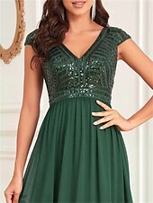 baratos PRETO-Vestidos Quinceanera A-Line Vestido Elegante Formal Comprimento de Chão Sem Mangas Decote V Chiffon Costas em V com Pregas