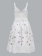 cheap Boho Dress-Women&#039;s Mini Dress Casual Dress Summer Dress Slip Dress Boho Dress Vintage Vacation Daily Going out Regular Fit Floral Sleeveless Straps Black White Summer