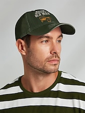 abordables Chapeaux pour hommes-Casquette de baseball vintage pour homme avec imprimé Jeep « Ne sous-estimez jamais un vieil homme » – Casquette ajustable en coton pour papa, idéale pour l&#039;extérieur, la conduite et les loisirs