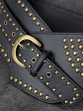 abordables Ceinture pour femme-Femmes Noir Marron Faux Cuir Punk ancien Style Gothique Été Printemps Automne