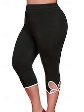 olcso Sima leggings-Női Capri nadrágok Leggingek Kényelmes leggings Alkalmi Sportruházat Borjú-hossz Magas derék Sima Rugalmas derék Lélegzési képesség Nyúlós Vakáció Utca Hétköznapi viselet Fekete Szürke Nyár Tavasz