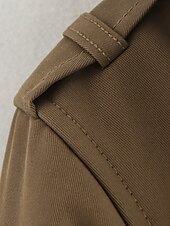 preiswerte Hemdjacken-Damen Freizeitjacke Bequem Knöpfe Tasche Mode Modern Einfach Täglich Ausgehen Doppelreihig Regulär Umlegekragen Normale Passform Langarm Oberbekleidung Schwarz Braun Khaki Herbst Winter