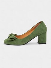 economico Anni &amp;#39;50-Per donna Tacchi Retrò Feste Lavoro Quotidiano Fiocco Tacco grosso Punta quadrata Elegante Vintage Finta pelle scamosciata Mocassino Nero Rosa Blu