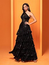 levne černý-A-line šaty na Quinceanera elegantní šaty pro formální svatbu podlahová délka bezrukávové jedno rameno krajka s rozparkem