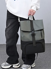 abordables Sacs à dos de Collège-Sac à dos de voyage imperméable pour homme avec compartiment à chaussures, design simple à enroulement, tissu Oxford durable, adapté à l&#039;école, à la salle de sport, aux déplacements quotidiens et aux week-ends