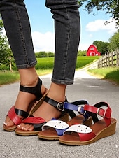 billiga Avslappnade sandaler-damkil sandaler med spänne, snygga och bekväma skor för vardagskläder, shopping och dagsutflykter
