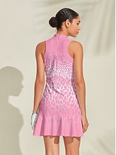 billiga Kvinnors golfkläder-Dam golfklänning Rosa Ärmlös Golfkläder för damer Kläder Outfits Bär kläder