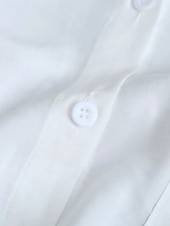 お買い得  シャツジャケット-女性用 シャケット 快適 高通気性 ボタン カジュアル 平織り バケーション ストリート カジュアル デイリーウェア シングルブレスト ロング ラペル レギュラー 長袖 アウターウェア ホワイト ブルー 春 秋