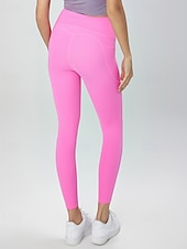 economico Leggings e collant da yoga-Per donna Pantaloni fitness Pantaloni da Pilates Pantaloni da yoga con tasche Leggero Vita Alta Palestra Pilates Zumba Pantaloni Rosa Caffè Autunno Gli sport Abbigliamento sportivo Micro-elastico