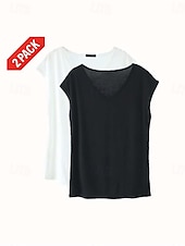 olcso Egyszerű ujjatlan felső-Női Camisole Tank Top Tömör szín Sima Napi Ujjatlan V-alakú Normál felsők Fehér és Kék Fehér és Piros Piros / fekete Zöld / Piros Fehér és Rózsaszín Tavasz, Ősz, Tél, Nyár