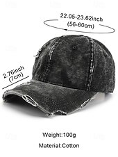 levne Pánské klobouky-Pánská vintage džínová baseballová čepice s potiskem – nastavitelná čepice z prané bavlny pro outdoorové sporty, cestování a běžné nošení