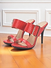 abordables Fête de la Vie Nocturne-Sandales à talons hauts jaunes à motif crocodile pour femmes avec bride à boucle - Chaussures de soirée audacieuses à bout ouvert pour la vie nocturne, les clubs et les événements estivaux