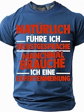  Camiseta Gráfica Masculina Humorística 'Claro que eu Falo Comigo Mesmo Às Vezes Preciso de Uma Opinião de Especialista'