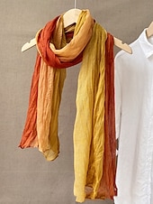 economico Cravatte e papillon da uomo-sciarpa leggera in chiffon stropicciato da uomo con effetto tie-dye sfumato, perfetta per viaggi bohémien, stratificazione quotidiana e look primaverili/autunnali