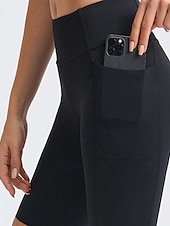 baratos Leggings lisas-Mulheres Calção Leggings Roupa de rua Casual Comprimento do joelho Cintura Alta Tecido Cintura elástica Respirabilidade Com Stretch Férias Rua Roupa Diária Preto Azul Verde Cinzento Claro Verão Normal