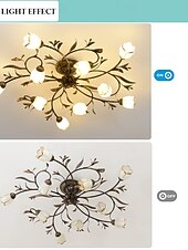 baratos Design Sputnik-luminária de teto LED branco quente luminária de mesa de cabeceira para salas de estar quartos escritórios