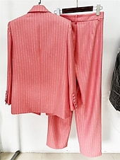 preiswerte Hosenanzüge für Mama-Anzug Mutter der Braut Kleid Elegantes Hemdkragen Knöchellang Polyester Langarm mit Knöpfen