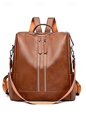 preiswerte Mode Rucksäcke-Wandelbare Rucksack-Geldbörse aus Kunstleder für Damen – multifunktionale, diebstahlsichere Umhängetasche mit Kopfhörerloch und Reißverschlusstasche für den Schulalltag, Freizeitreisen und die Arbeit