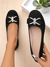 ieftine Pantofi Joși de Damă-Pantofi fără blat roșii pentru femei cu fundă – sandale elegante din piele întoarsă artificială pentru birou, întâlniri de zi și naveta lejeră