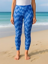 billiga Leggings-Dam Damasker Semester Vintage Etnisk Stil Ankellång Hög midja Grafisk Knytbatik Abstrakt 3D-utskrift Snabb tork Mateial som andas Mjuk Elastisk Utomhus Hem Casual Svart Rosa Blå Höst Smal passform