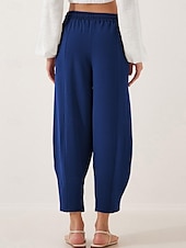 economico Pantaloni-Per donna Chinos Moda Streetwear Essenziale Lunghezza intera Vita Alta Semplice Tasca Fascia Elastica Comodo Morbido Confortevole Micro-elastico All&#039;aperto Streetwear Blu Marrone Cachi Azzurro chiaro