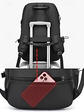 abordables Mochilas de Exterior-Mochila expandible de gran capacidad para hombre con tela repelente al agua, puerto de carga USB, diseño multicompartimento, bolso informal para portátil para exteriores y viajes.