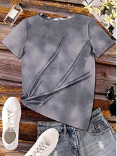abordables Hauts d&amp;#39;Halloween-Halloween Femmes T-shirt Fleuri Graphique Crâne ancien Élégant Classique Manche Courte Col ras du cou Col rond Hauts Réguliers Quotidien Week-end Imprimé Noir Violet Gris Été Automne