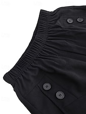 economico pantaloni eleganti da donna-Per donna Pantaloni Eleganti Streetwear Casual Lunghezza intera Naturale Semplice Tasca Elastico in vita Comodo Formale Ufficio Affari Nero Autunno Vestibilità regolare
