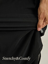 abordables Robe Simple-Femmes Robe maxi Robe fourreau Élégant Fête Anniversaire Couleur Unie Manche Courte Col en V Noir Été
