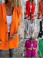 billiga casual jackor-Dam Bomberjacka Vardaglig jacka Bekväm Andningsfunktion Dragkedja Ledigt Slät Semester Gata Ledigt Dagliga kläder Enkelknäppt Normal Huva Normal Långärmad Ytterkläder Svart Purpur Orange Sommar Vår