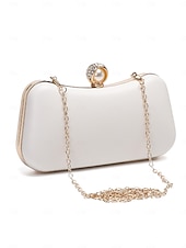 お買い得  結婚 ACC-女性用 クロスボディバッグ クラッチバッグ ウォレット イブニングバッグ 小銭入れ レザー 日常 パーティー 純色 黒い銀 ゴールド / ホワイト アーモンド