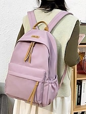 tanie Plecaki studenckie-damski prosty, wodoodporny plecak o dużej pojemności - prosty, lekki plecak z wieloma kieszeniami do przechowywania na uczelnię, w podróż i do codziennych dojazdów