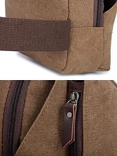 economico Borselli da uomo-Zaino a tracolla in tela da uomo con più scomparti, borsa a tracolla vintage per escursioni all&#039;aperto, viaggi e uso quotidiano casual