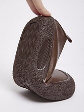 preiswerte Damenhausschuhe und -halbschuhe-Damen Flache Schuhe Barfußschuhe Weiche Schuhe Schuhe mit weiter Passform Täglich Reise Muttertag Flacher Absatz Runde Zehe Lässig Komfort Minimalismus Kunstleder Loafer Schwarz Kaffee