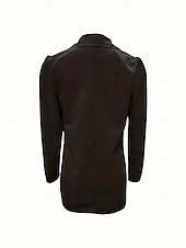 preiswerte Blazer &amp; Anzüge-Damen Blazer Bequem Atmungsaktiv Knöpfe Mode Modern Einfach Arbeit Täglich Regulär Umlegekragen Normale Passform Langarm Oberbekleidung Schwarz Weiß Rosa Frühling Herbst