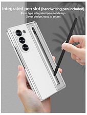 cheap Samsung Cases-Phone Case For Samsung Galaxy Z Fold 7 Z Fold 6 Z Fold 5 Z Fold 4 Back Cover Full Body Protective Shockproof Retro PU Leather