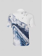 halpa Miesten golfvaatteet-Miesten Poolopaita Sininen Lyhythihainen Topit Golfasut Vaatteet Asut Wear Apparel