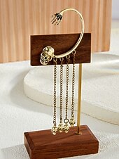 cheap Halloween Accessories-Women&#039;s Halloween Skeleton Skull Drop Earrings Set – Gothic Punk Ear Cuffs with Dangling Chains for Costume Party &amp; Cosplay
