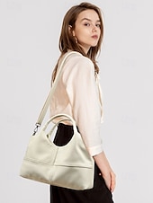 levne Kabelky a tote tašky-Dámská kabelka přes rameno z umělé kůže – elegantní strukturovaný design, všestranná kabelka pro každodenní práci, nakupování i neformální výlety