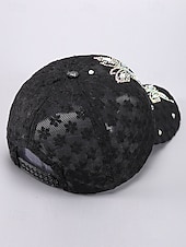 olcso Női kalapok-női légáteresztő, hálós, virágmintás, strasszos baseballsapka - elegáns pillangós dizájn, ideális divatos szabadidős tevékenységekhez, szabadtéri tevékenységekhez és bulikhoz