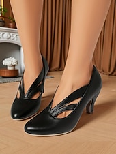 Χαμηλού Κόστους Δεκαετία του 1920 &amp; Εποχή του Γκάτσμπι-Γυναικείες γόβες με vintage τακούνι της δεκαετίας του 1930 – ρετρό δερμάτινα παπούτσια για swing dance, tea parties και pin-up fashion