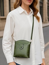 cheap Crossbody Bags-Women&#039;s Faux Leather Crossbody Bag with Multiple Compartments – Vintage Casual Shoulder Purse for Daily Commute, Shopping and Travel